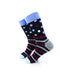 cooldesocks striped dot black crew socks left view image