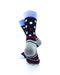 cooldesocks striped dot black crew socks rear view image