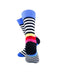 cooldesocks striped fun blue crew socks rear view image