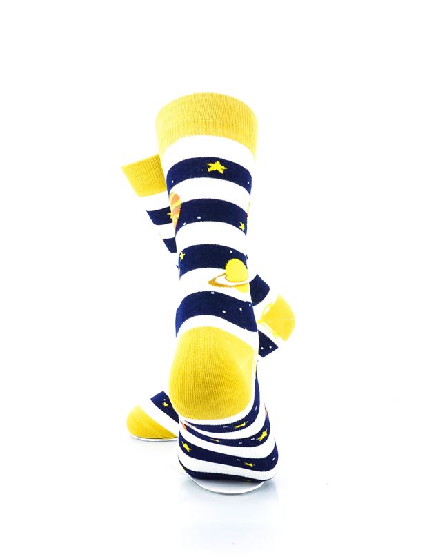 cooldesocks striped galaxy crew socks rear view image
