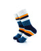 cooldesocks striped neo blue orange crew socks left view image