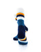 cooldesocks striped neo blue orange crew socks rear view image