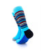 cooldesocks striped rainbow blue crew socks rear view image