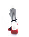 cooldesocks striped red black crew socks rear view image