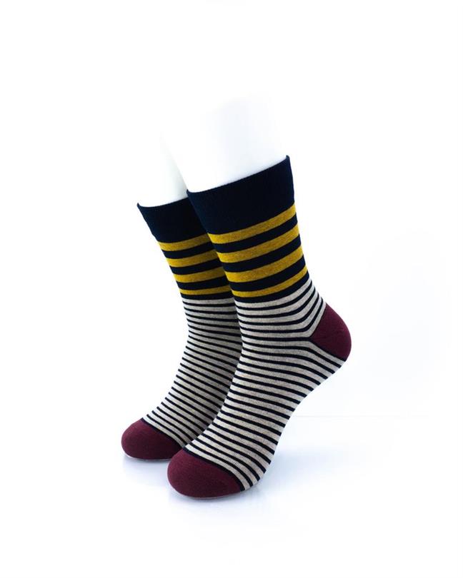 cooldesocks striped red black gold quarter socks front view image