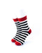 cooldesocks striped red black white crew socks front view image