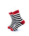 cooldesocks striped red black white crew socks left view image
