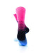 cooldesocks striped retro blue pink crew socks rear view image