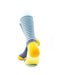 cooldesocks striped turquoise yellow crew socks rear view image