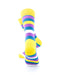 cooldesocks striped vintage blue yellow crew socks rear view image