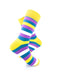 cooldesocks striped vintage blue yellow crew socks right view image