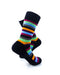 cooldesocks striped vintage neon black crew socks right view image