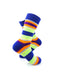 cooldesocks striped vintage neon blue crew socks right view image
