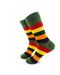 cooldesocks striped vintage neon green crew socks left view image