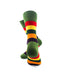 cooldesocks striped vintage neon green crew socks rear view image