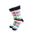 cooldesocks striped vintage pastel grey crew socks front view image