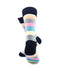cooldesocks striped vintage pastel grey crew socks rear view image