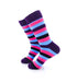 cooldesocks striped vintage red blue crew socks left view image