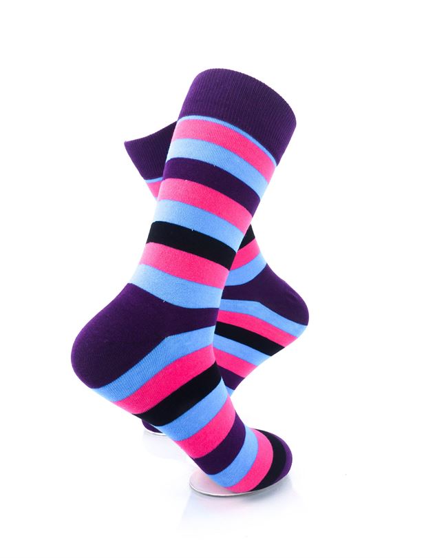 cooldesocks striped vintage red blue crew socks right view image