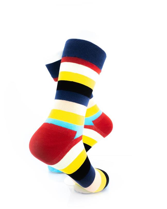 cooldesocks striped_neon_ crew socks right view image