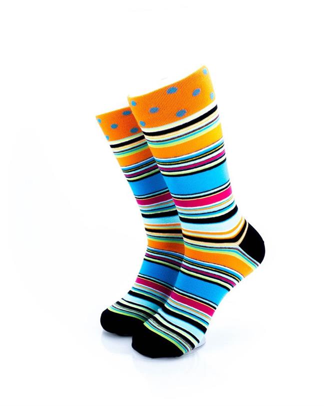 cooldesocks stripped psychedelic crew socks front view image