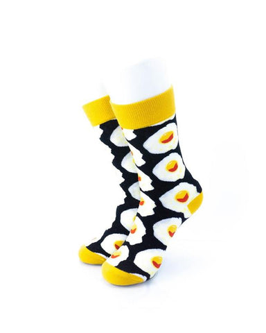 cooldesocks sunny side up crew socks front view image