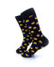 cooldesocks sunrise dot black crew socks left view image