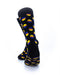 cooldesocks sunrise dot black crew socks rear view image
