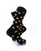 cooldesocks sunrise dot black crew socks right view image