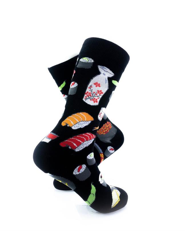 cooldesocks sushi black crew socks right view image