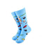 cooldesocks sushi light blue crew socks front view image