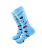 cooldesocks sushi light blue crew socks left view image