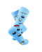 cooldesocks sushi light blue crew socks right view image