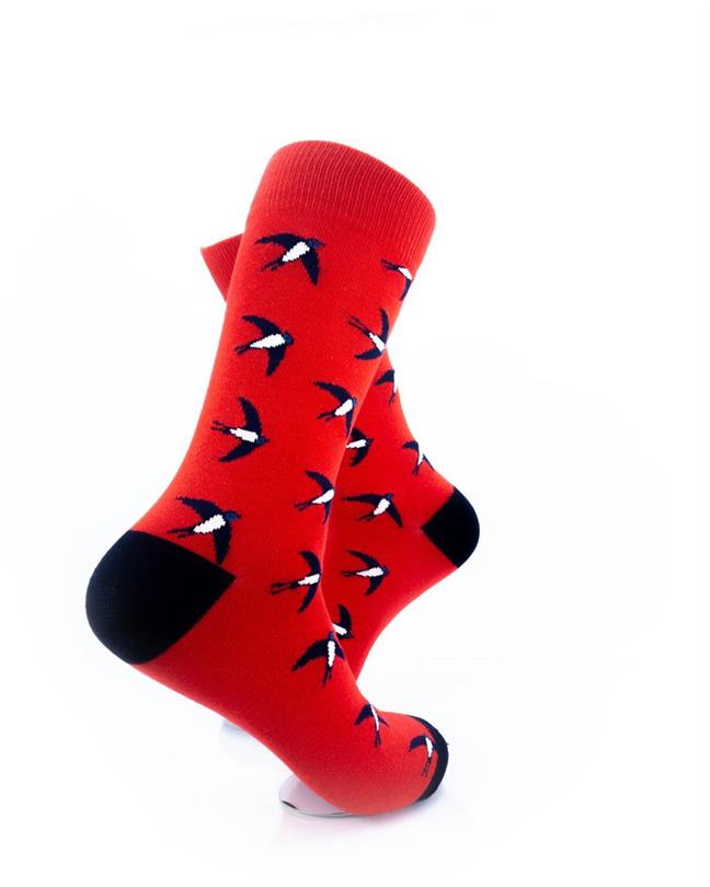 cooldesocks swallow print crew socks right view image
