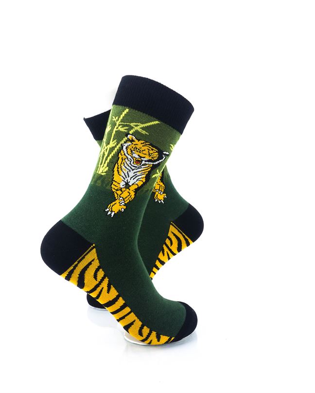cooldesocks tiger forest crew socks right view image