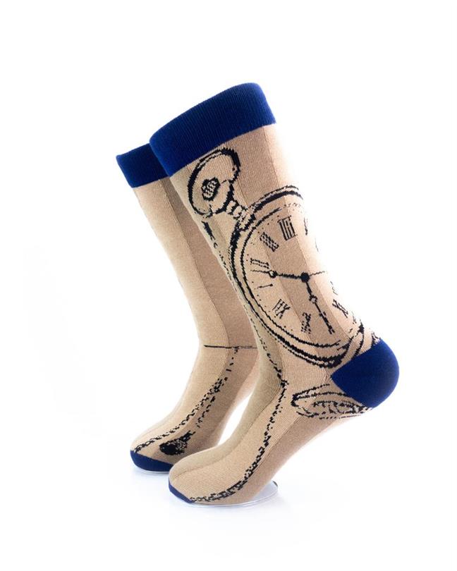 cooldesocks time piece tan crew socks left view image