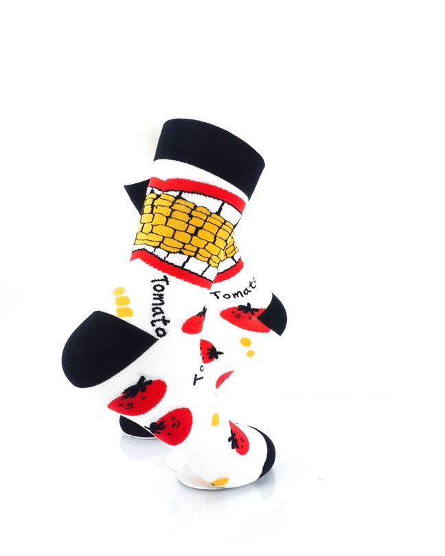 cooldesocks tomato corn crew socks right view image