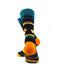 cooldesocks trendy striped green yellow crew socks rear view image