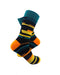 cooldesocks trendy striped green yellow crew socks right view image