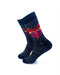 cooldesocks tribal cat in black crew socks left view image
