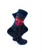 cooldesocks tribal cat in black crew socks right view image