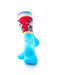 cooldesocks tribal cat in blue crew socks rear view image