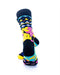 cooldesocks tribal colourful pattern crew socks rear view image