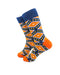 cooldesocks tribal orange crew socks left view image