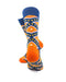 cooldesocks tribal orange crew socks rear view image