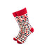 cooldesocks tribal red black crew socks front view image