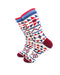 cooldesocks tribal red blue crew socks left view image