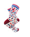 cooldesocks tribal red blue crew socks right view image