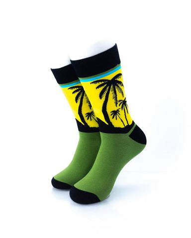 cooldesocks tropical lagoon crew socks front view image