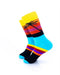 cooldesocks tropical sunset stripes crew socks left view image